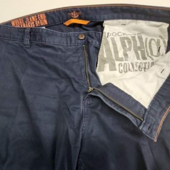 Men's Dockers Alpha Khakis 42 x 32 Navy - Picture 3 of 4